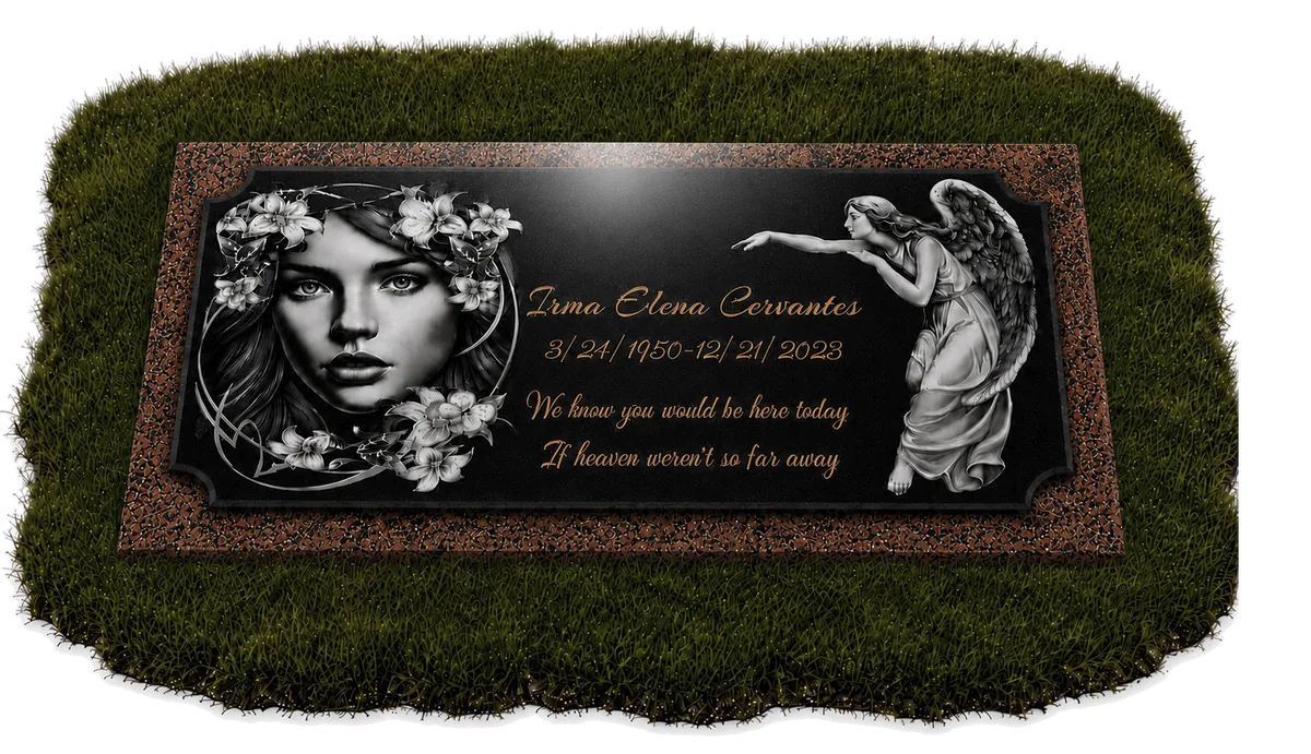 Brown granite border