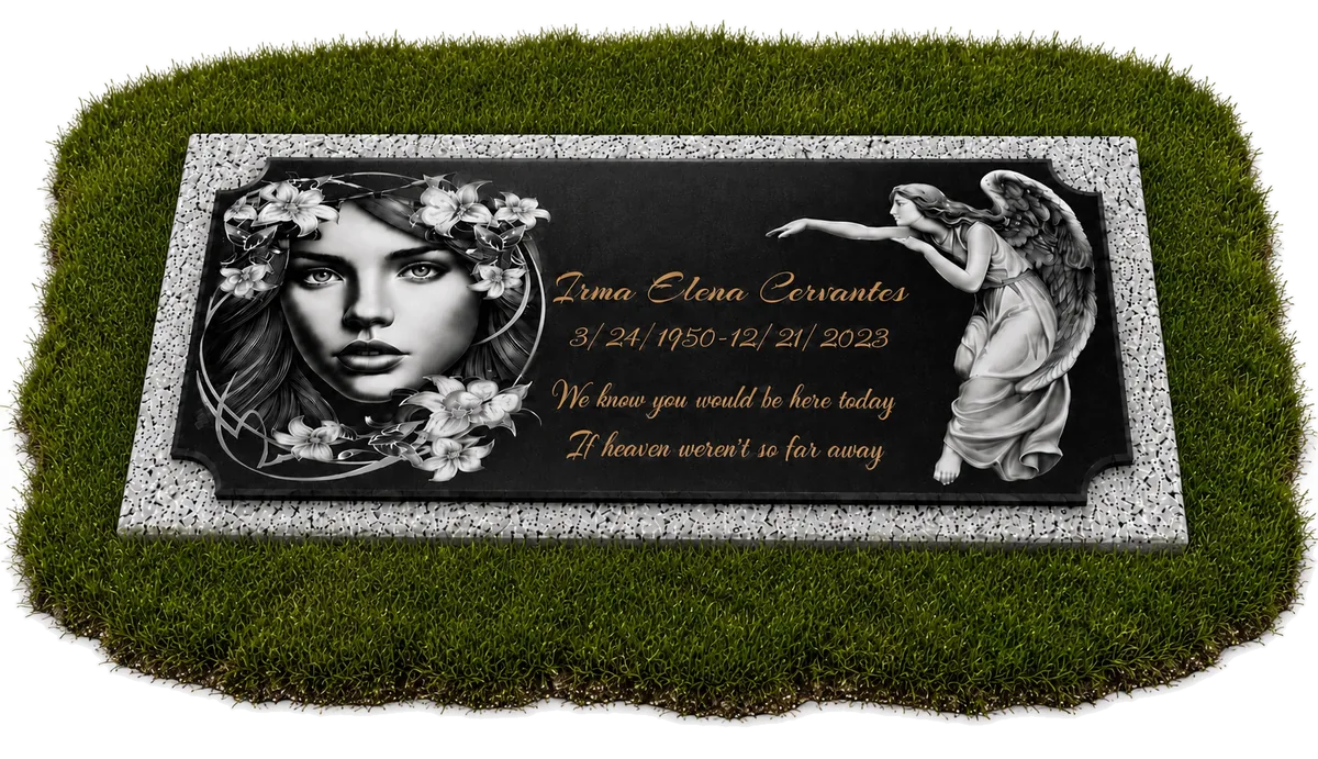 White granite border